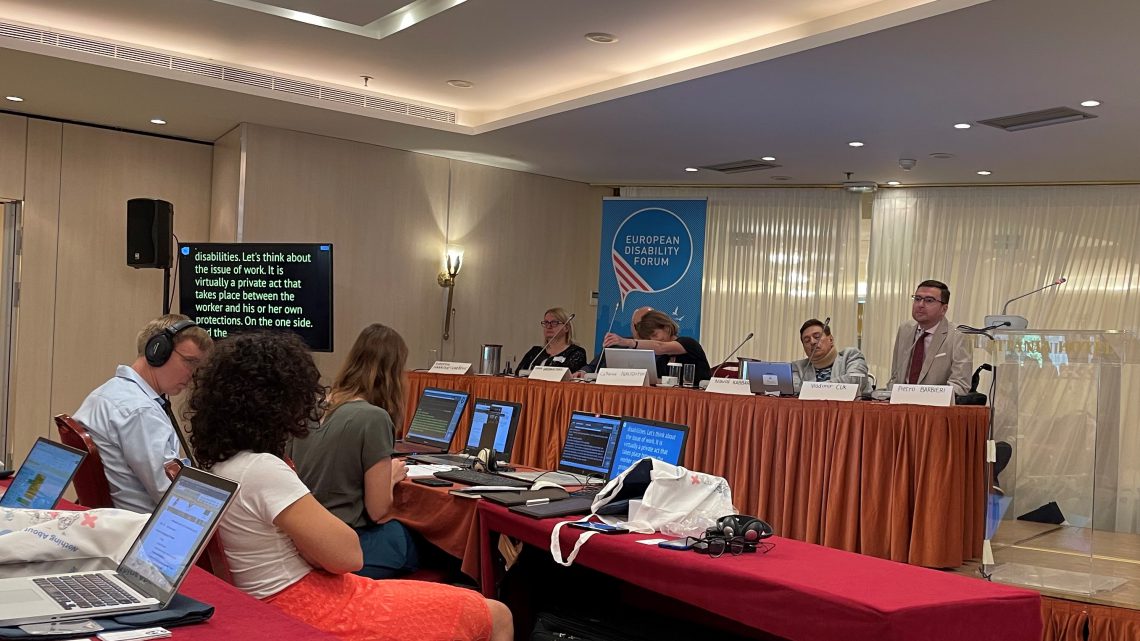 association internationale aphasie at the general assembly of the european disability forum in Athens 2022