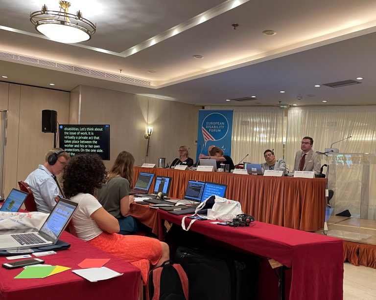 association internationale aphasie at the general assembly of the european disability forum in Athens 2022