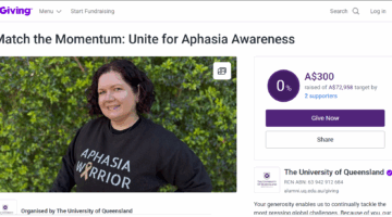 Donate to raise awareness of aphasia
